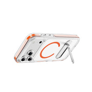 Piili KickStand Clear MagSafe iPhone 18 Pro / 17 Pro Turuncu Kılıf