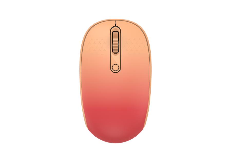 FD E370 2.4 GHz Kablosuz Mouse 1600 DPI – Mor - Turuncu