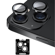 Piili iPhone 15/15 Plus Hd Lens Koruyucu Çerçeveli - Siyah