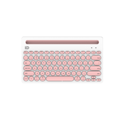 FD iK3381 3 Cihaz Bağlantılı Bluetooth Kablosuz Klavye – Beyaz/Pembe