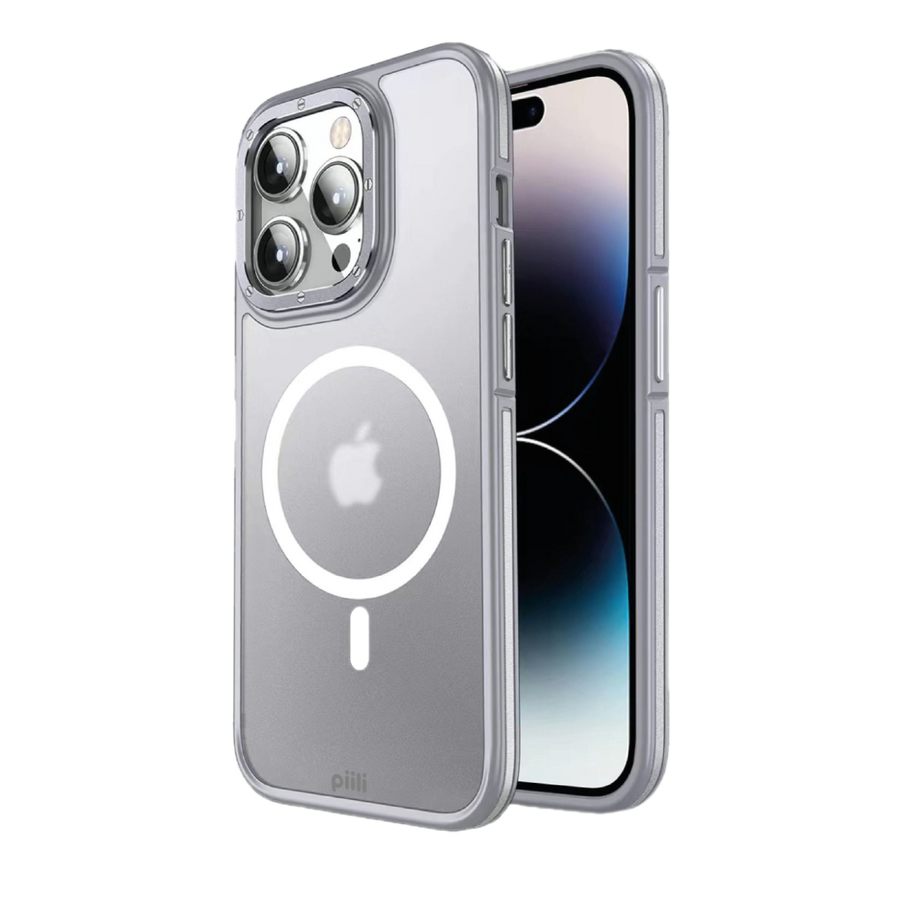 Piili İphone 14 Pro Max Strong MagSafe Kılıf Gri