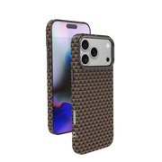 Piili iPhone 17 Air Kevlar Serisi MagSafe Kılıf Yaldız – Kahverengi