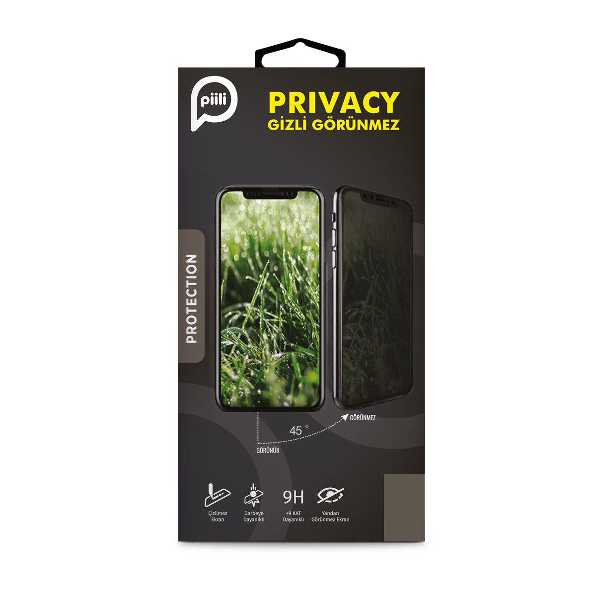 Piili iPhone 15 Pro Max Privacy Ekran Koruyucu