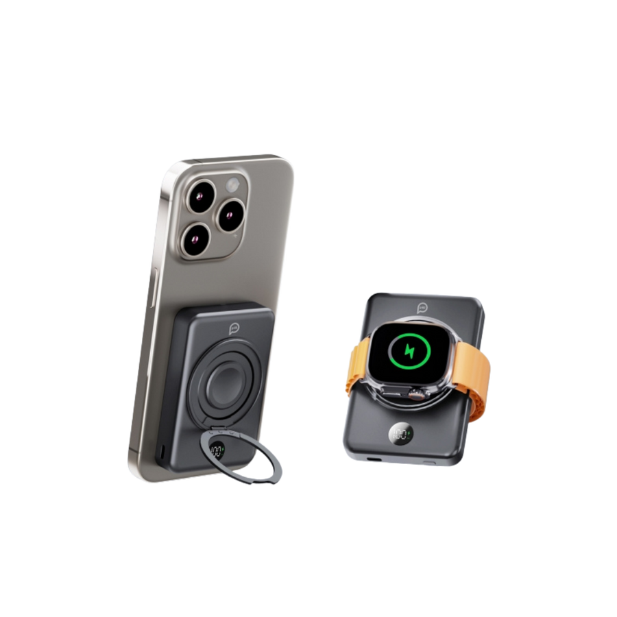 Piili Mag Ring Stand 10.000 mAh P-PB8 Powerbank – Gri