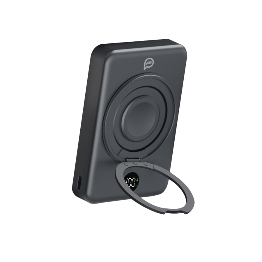 Piili Mag Ring Stand 10.000 mAh P-PB8 Powerbank – Gri