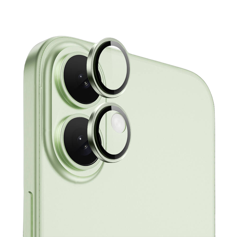 Piili iPhone 16 / 16 Plus Yeşil Safir Lens Koruyucu
