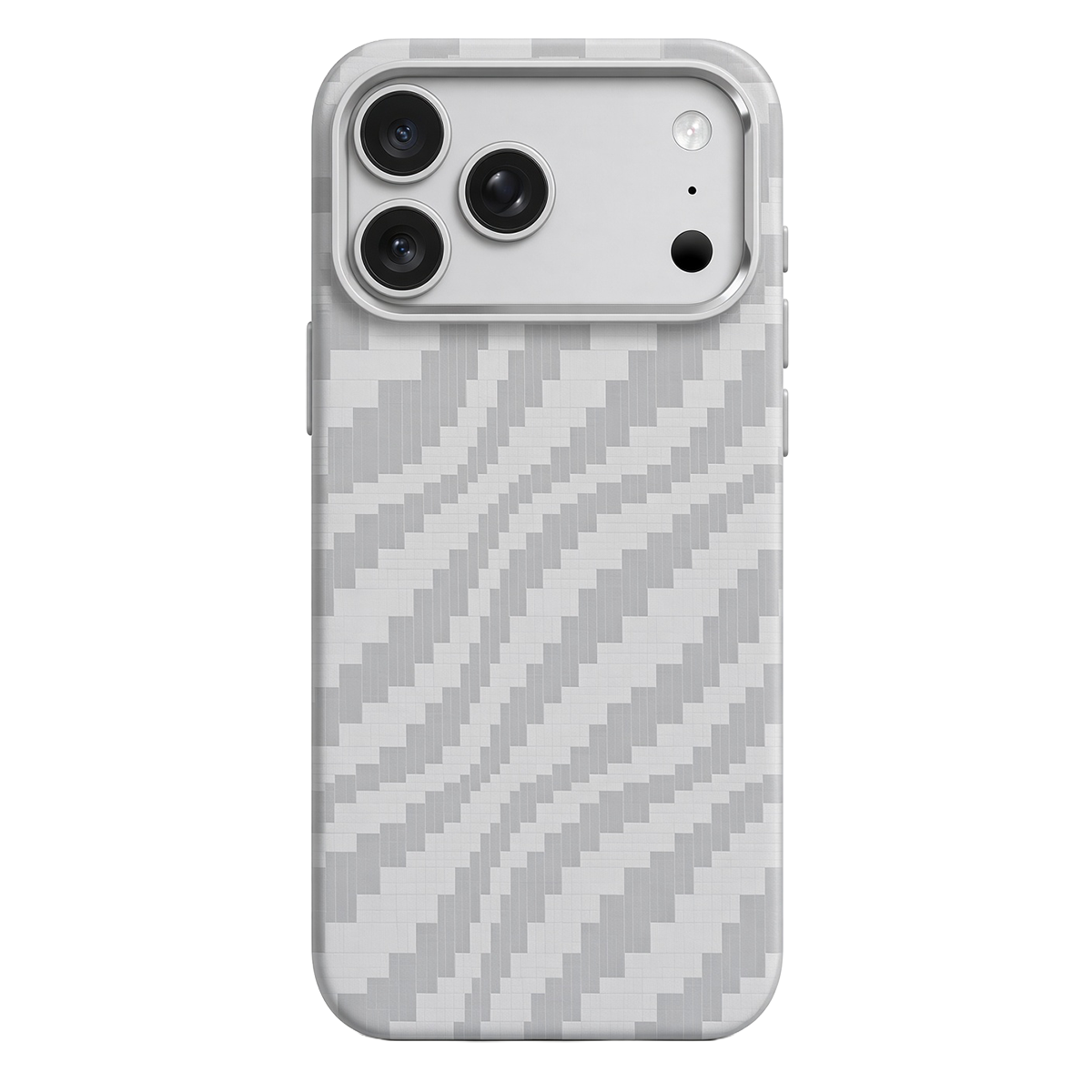 Knit Silicone iPhone 18 Pro Max / iPhone 17 Pro Max MagSafe Kılıf G102 - Beyaz