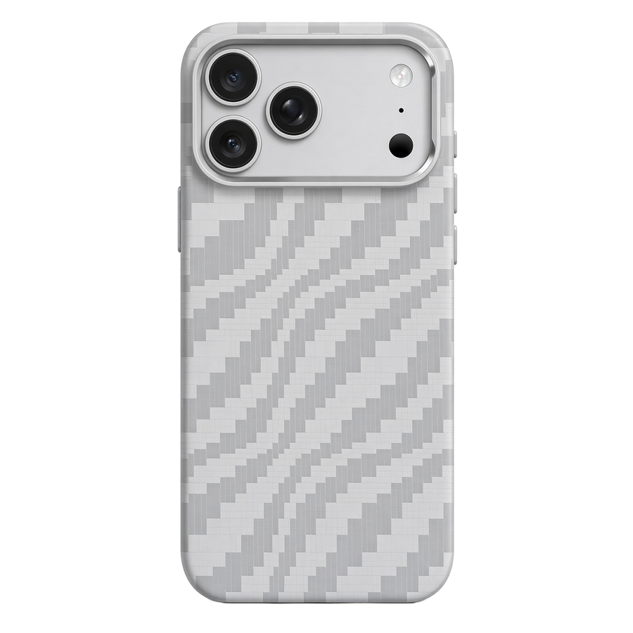Knit Silicone iPhone 18 Pro Max / iPhone 17 Pro Max MagSafe Kılıf G102 - Beyaz