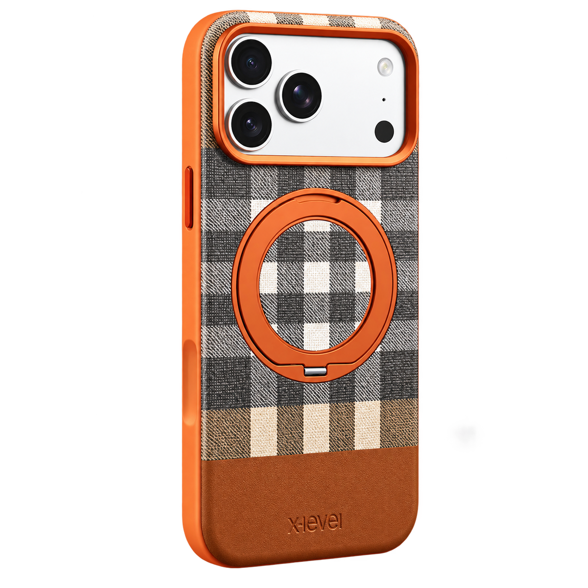 X-Level Brit Stand iPhone 18 Pro Max / iPhone 17 Pro Max Kılıf - Turuncu