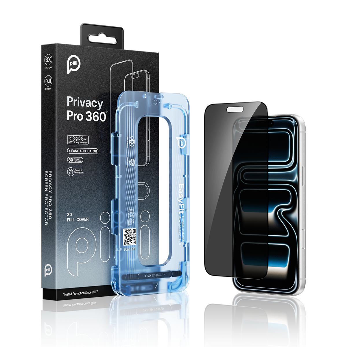 Piili PrivacyPro 360 SnapFit iPhone 17 Pro Max / 16 Pro Max Ekran Koruyucu