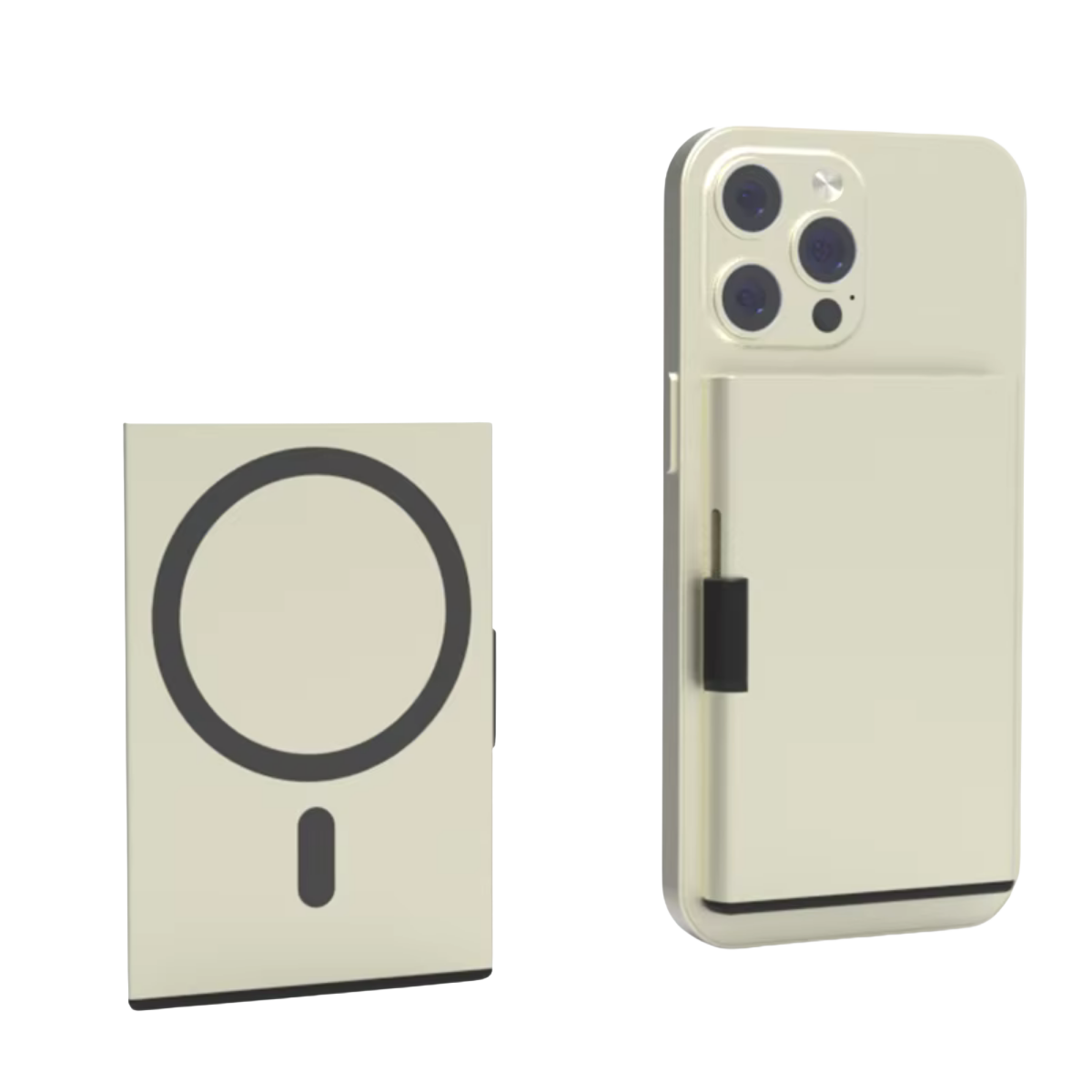 Piili Magsafe Wallet Metal - Beyaz