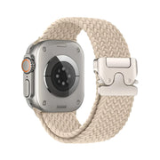 Piili Apple Watch 42-44-45-46-49 mm Weave Kayış Yeşil - Krem