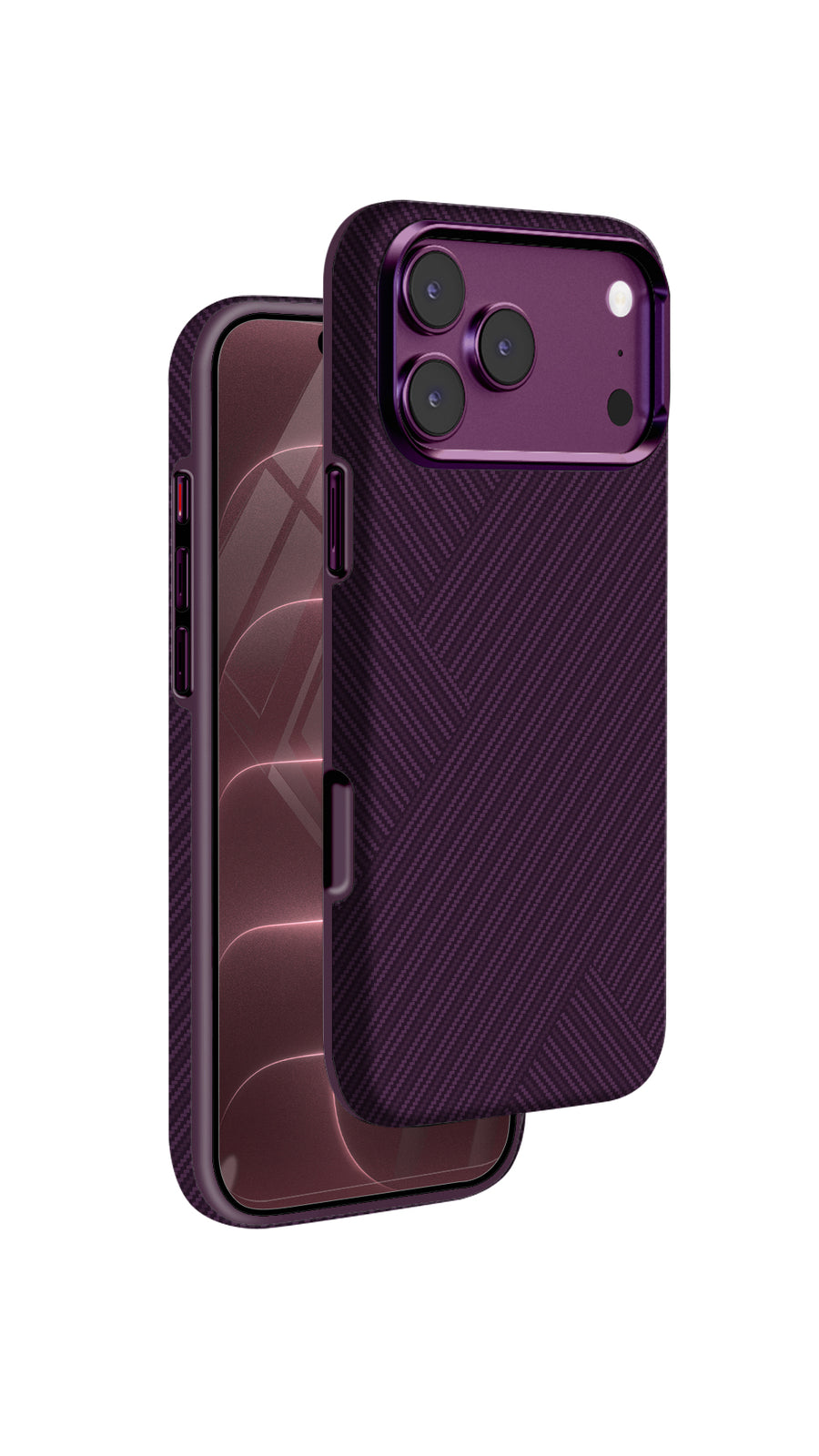 Knit Silicone iPhone 18 Pro Max / iPhone 17 Pro Max MagSafe Kılıf P042 - Bordo