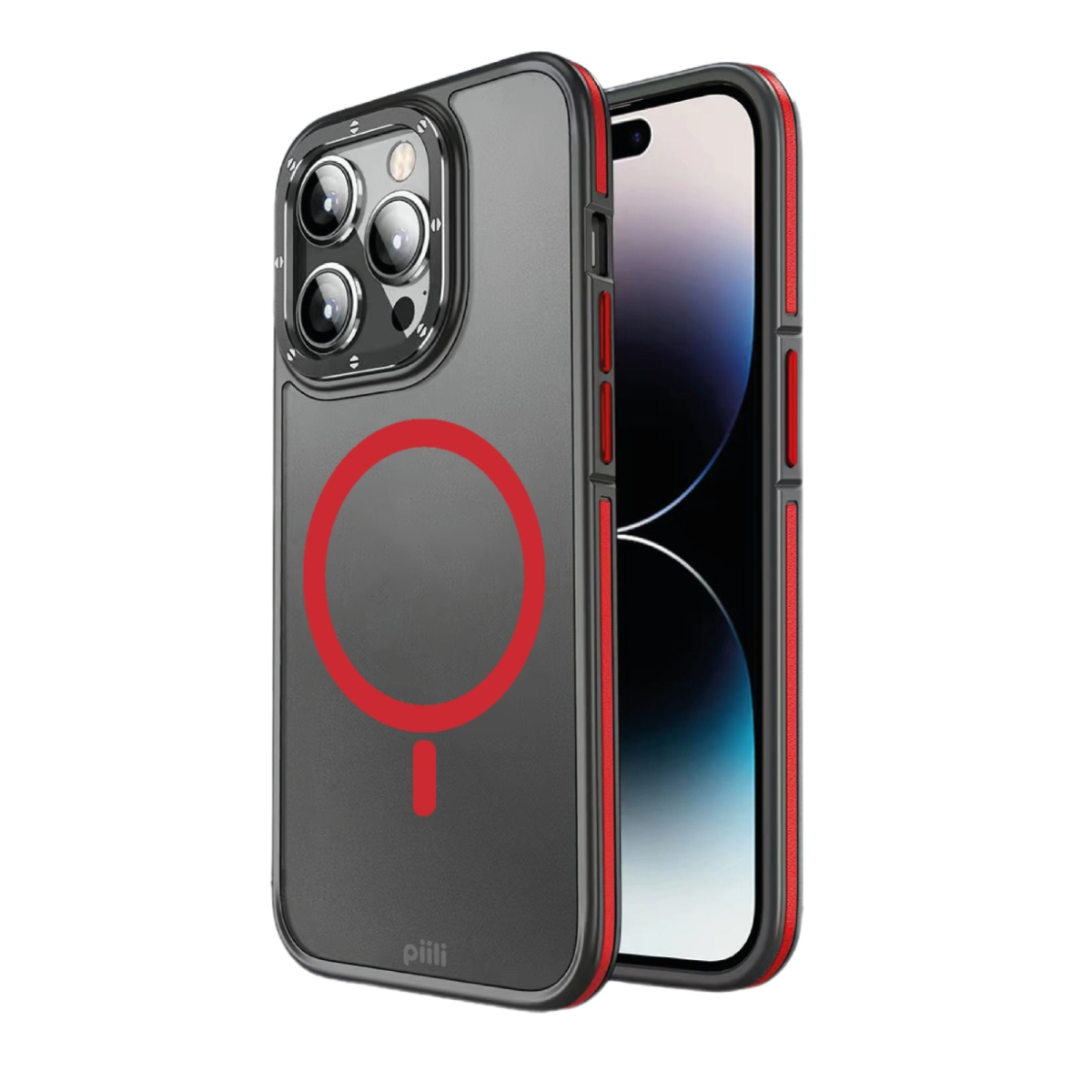 Piili iPhone 15 Pro Strong MagSafe Kılıf – Kırmızı