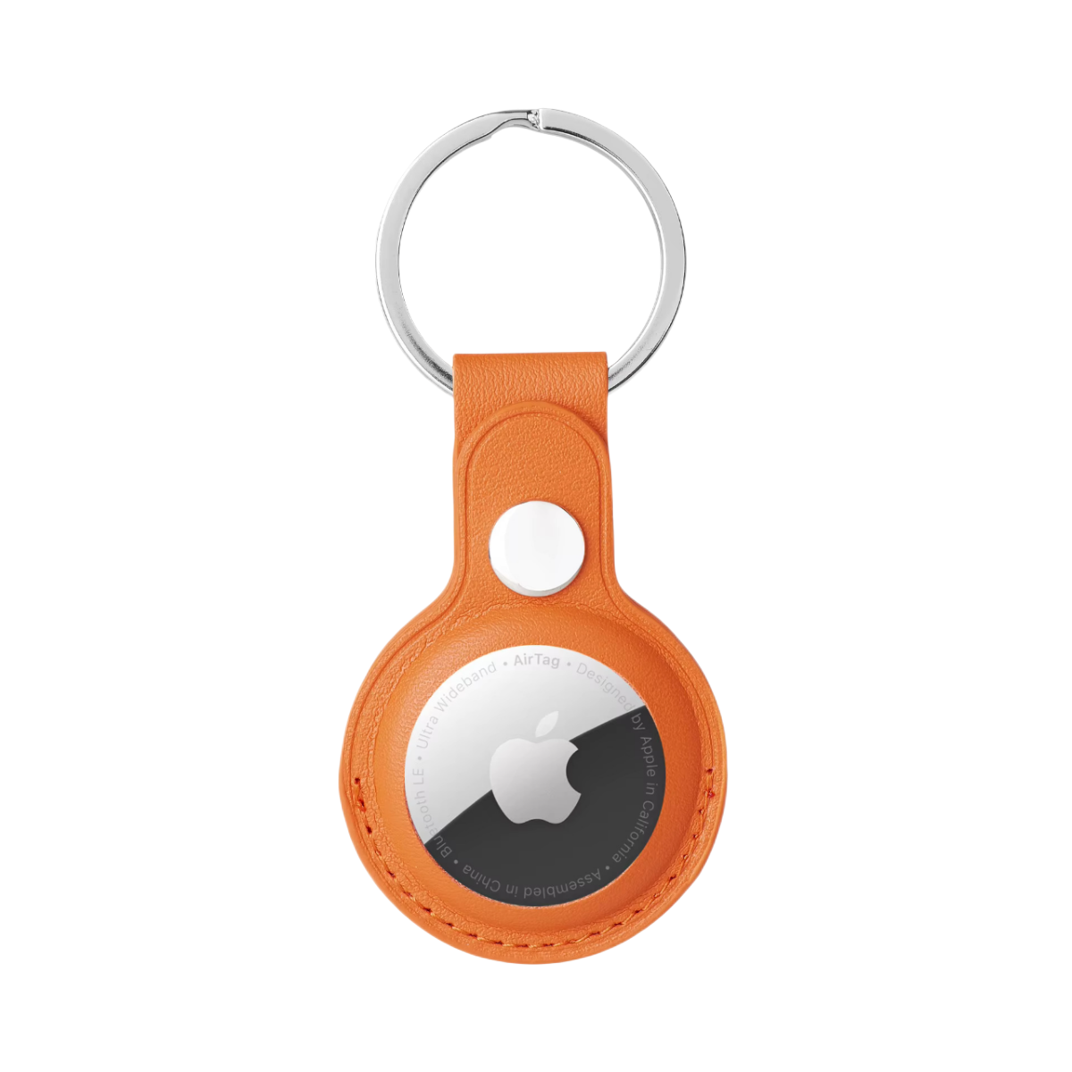 Piili Airtag Leather Case - Turuncu