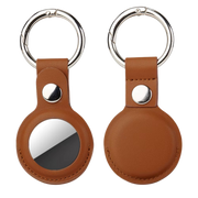 Piili AirTag Leather Kılıf AirTag Kılıfı - Kahverengi