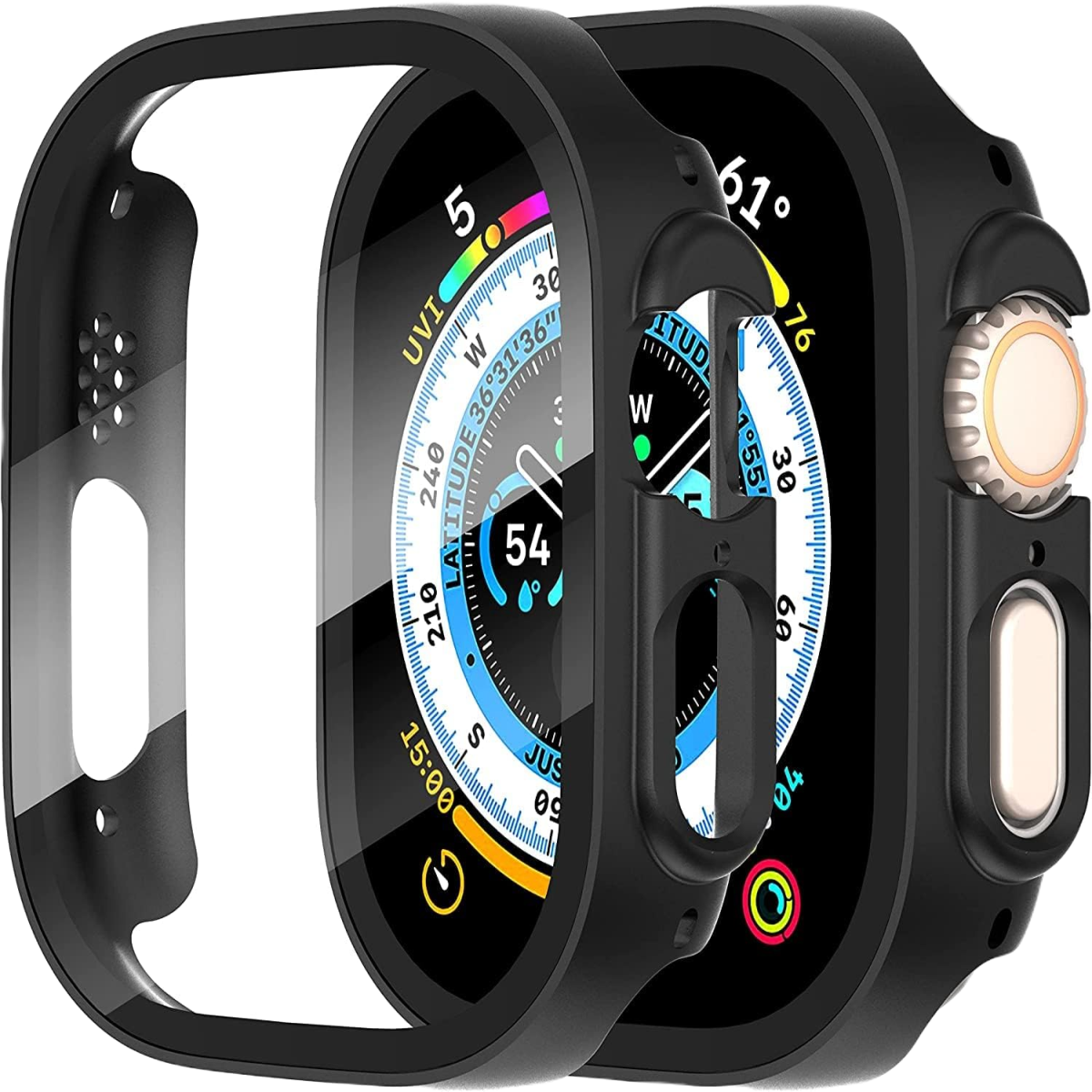Piili Apple Watch Ultra 49 mm Apple Watch Kılıfı – Siyah