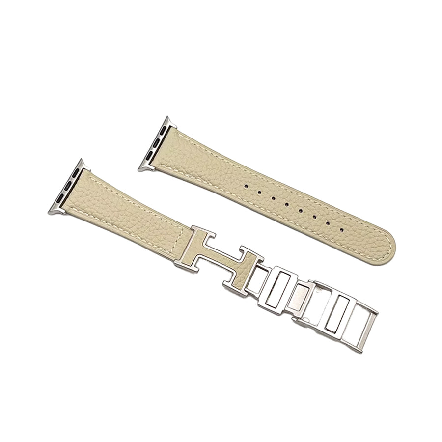 Piili Apple Watch 42-44-45-46-49 mm Elegance Kayış Kırmızı - Kahverengi