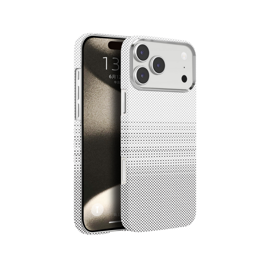 Knit iPhone 17 Pro Max Kevlar Series Kılıf – Beyaz