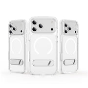 Piili KickStand Clear MagSafe iPhone 18 Pro Max / 17 Pro Max Beyaz Kılıf