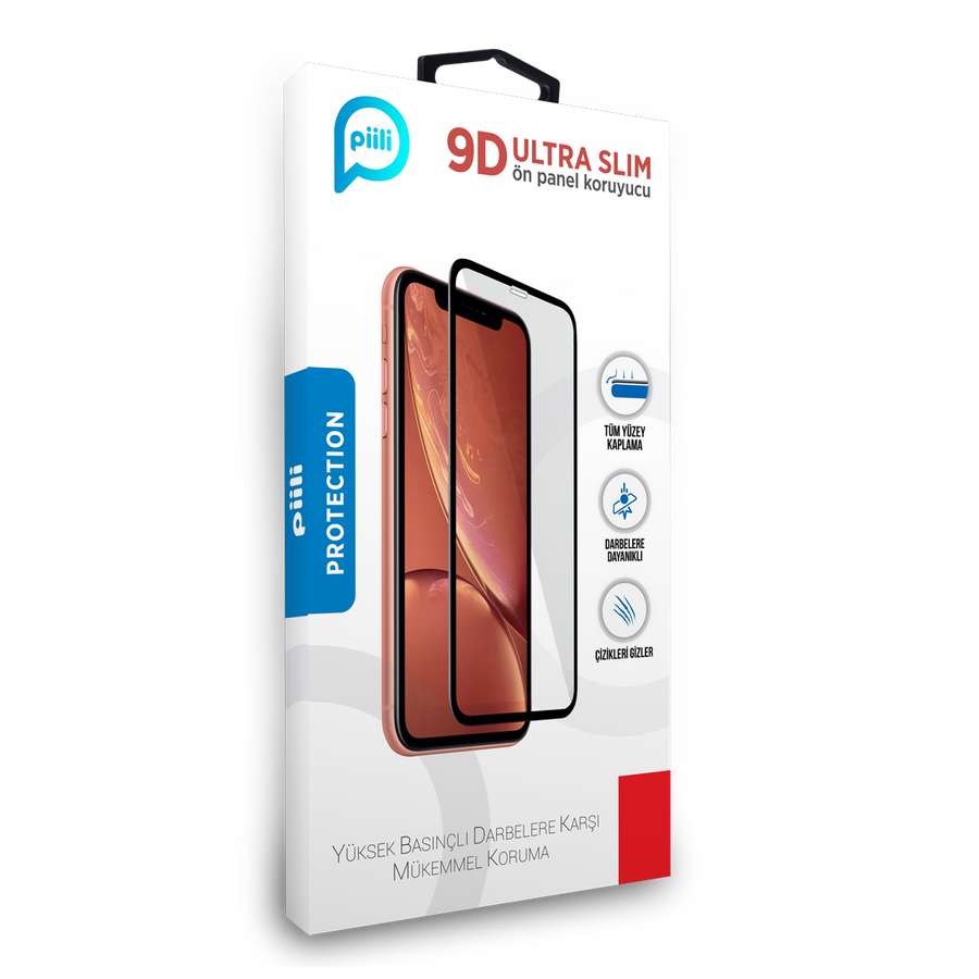Piili iPhone 6 / 7 / 8 Uyumlu 9D Tam Kaplayan Ekran Koruyucu