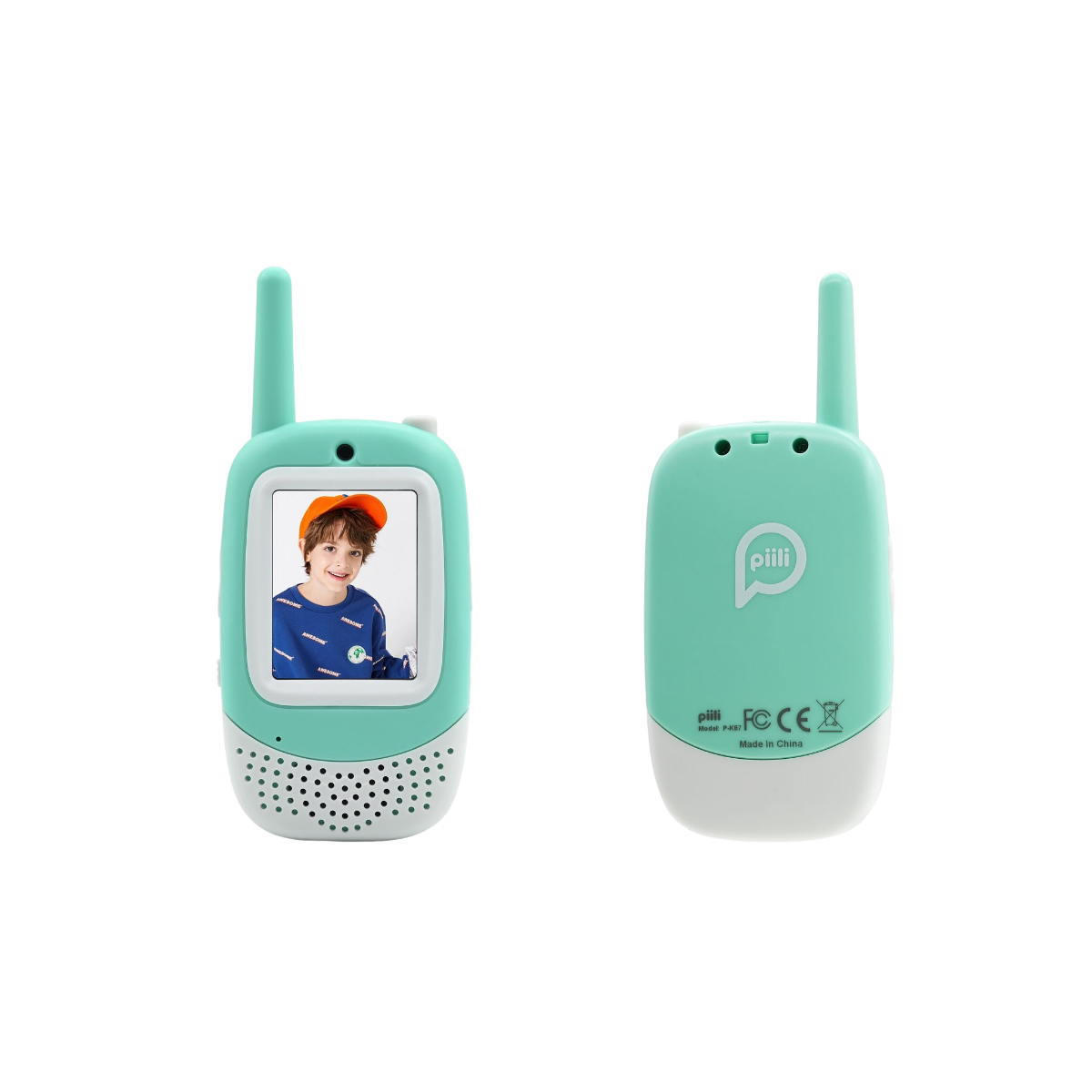 Piili Kameralı Çocuk Telsizi Seti (2’li Set) - Video Walkie Talkie Çocuk Elektroniği – Yeşil