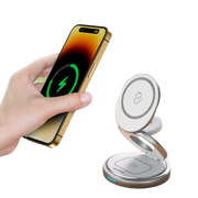 Piili 3 in 1 Wireless Charging Station P-CBT-10 - Gri